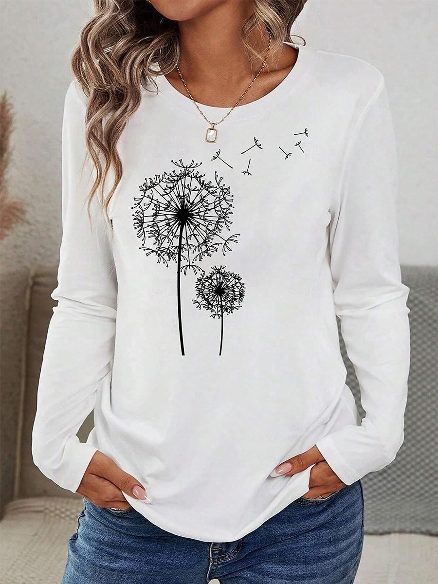 Cotton Long Sleeve Casual Tee