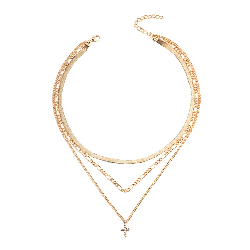 Cross Layered Necklace