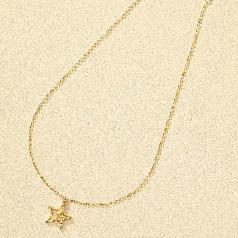 Gold-Tone Star Pendant Necklace